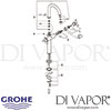 Grohe Atrio Classic Basin Mixer Crosshead XL-Size Spares
